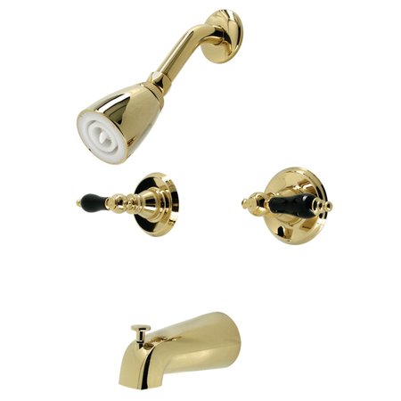 KINGSTON BRASS Two-Handle Tub and Shower Faucet, Polished Brass KB242AKL